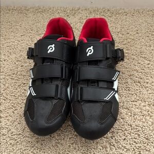 Peloton Cycling Shoes - Black and Red